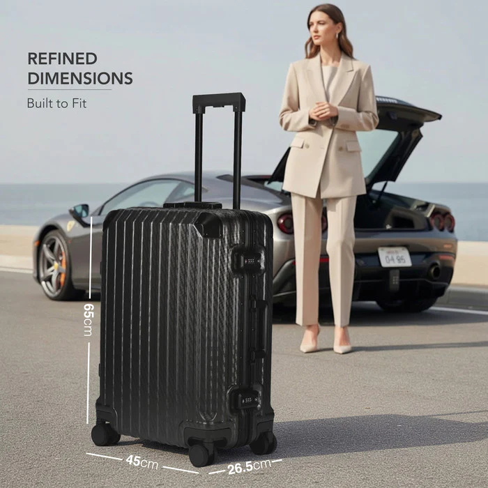 24" Solo Explorer Medium Suitcase - Black - Image 8
