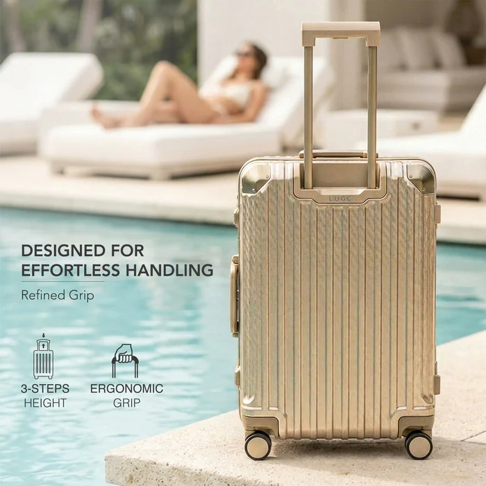 24" Solo Explorer Medium Suitcase - Gold - Image 10