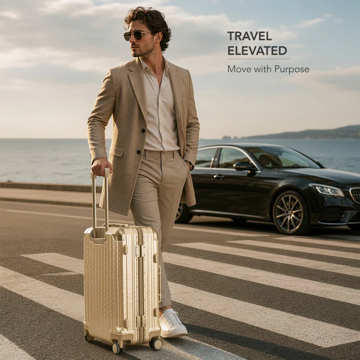 24" Solo Explorer Medium Suitcase - Gold - Image 12