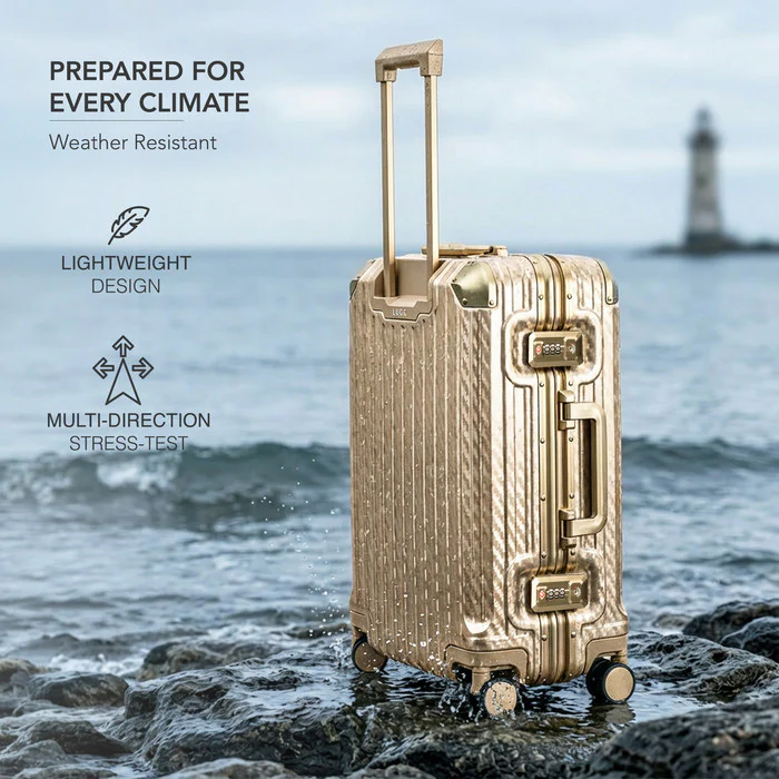 24" Solo Explorer Medium Suitcase - Gold - Image 5