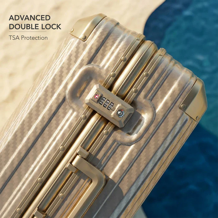 24" Solo Explorer Medium Suitcase - Gold - Image 6