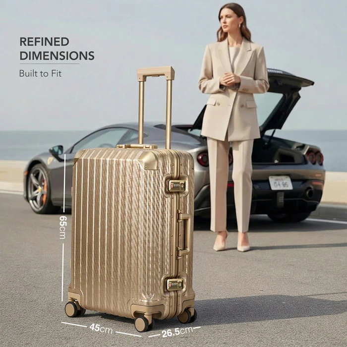 24" Solo Explorer Medium Suitcase - Gold - Image 8