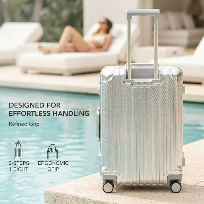 24" Solo Explorer Medium Suitcase - Metallic Silver - Image 10