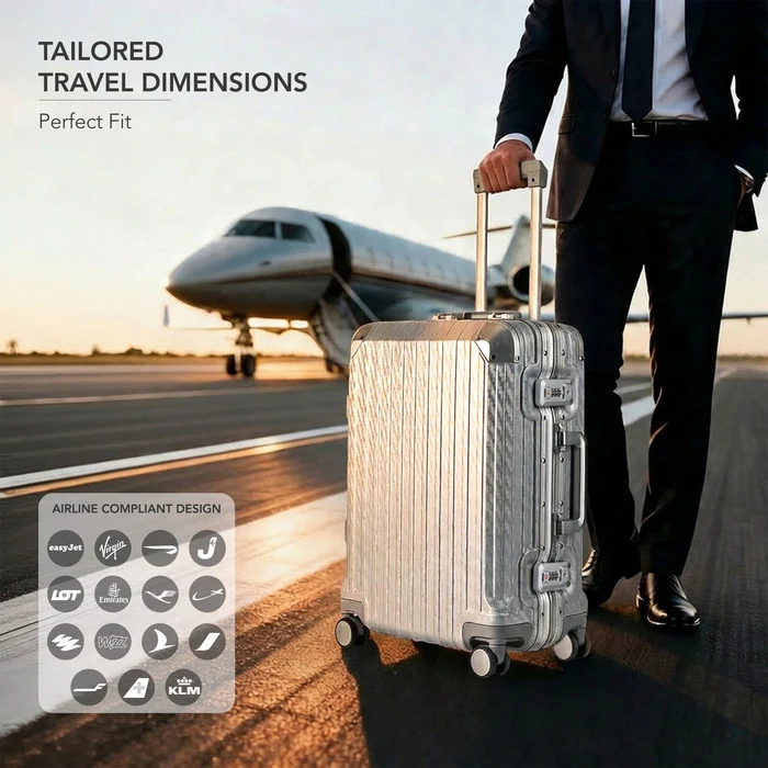 24" Solo Explorer Medium Suitcase - Metallic Silver - Image 3