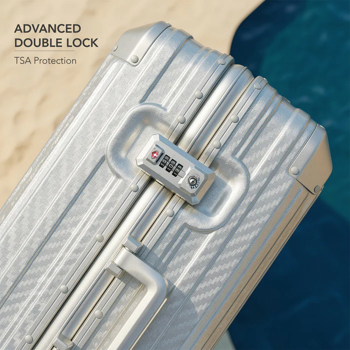 24" Solo Explorer Medium Suitcase - Metallic Silver - Image 6