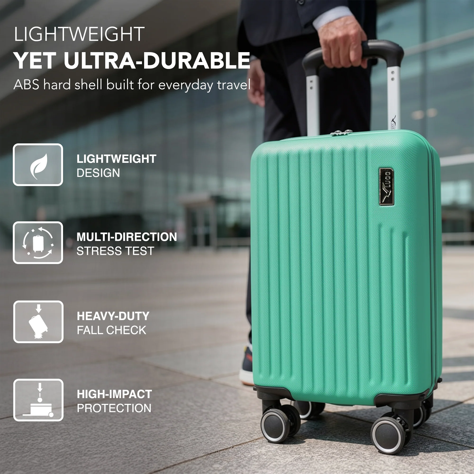 40cm Vacay Underseat Cabin Bag - Mint - Image 3
