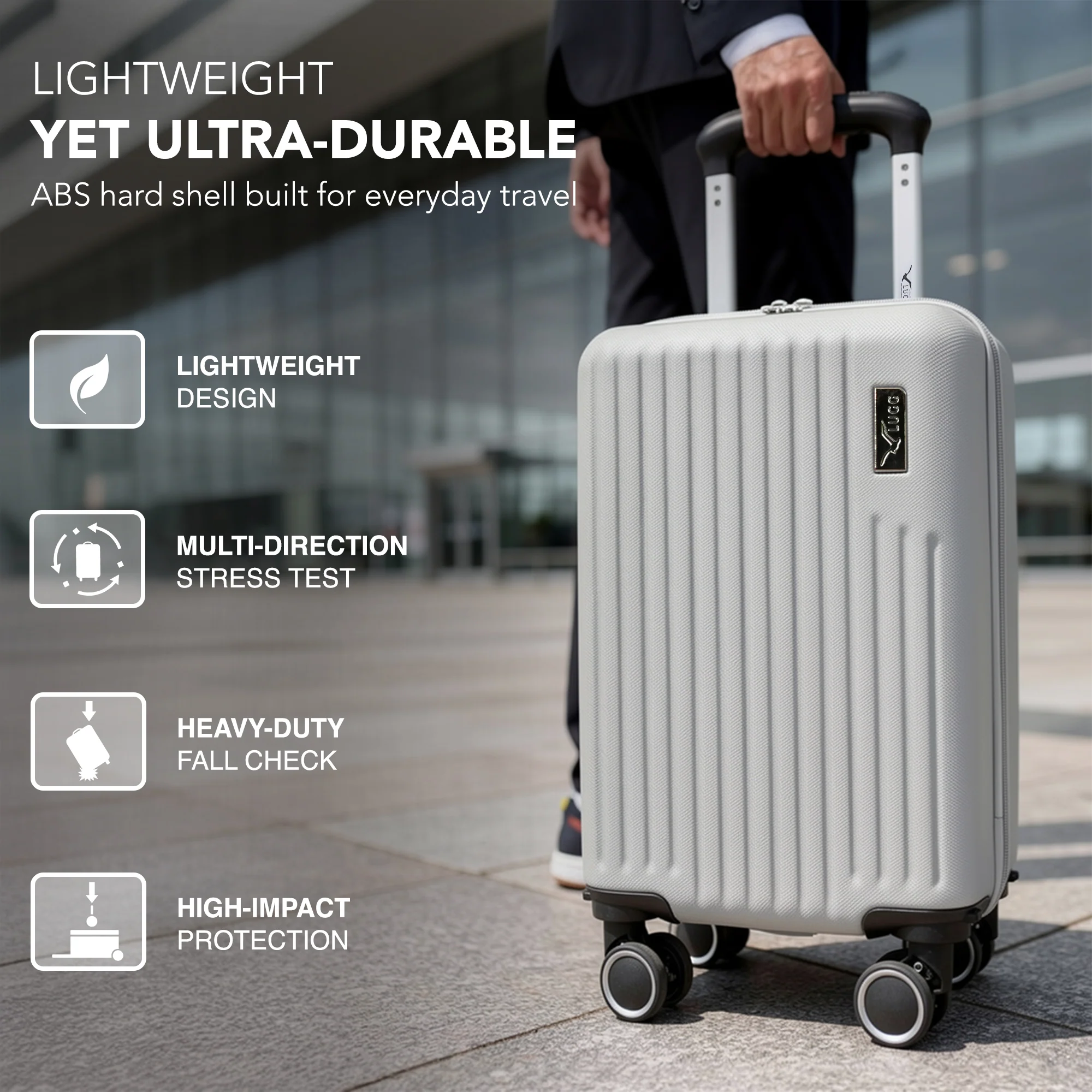 40cm Vacay Underseat Cabin Bag - Pearl - Image 3