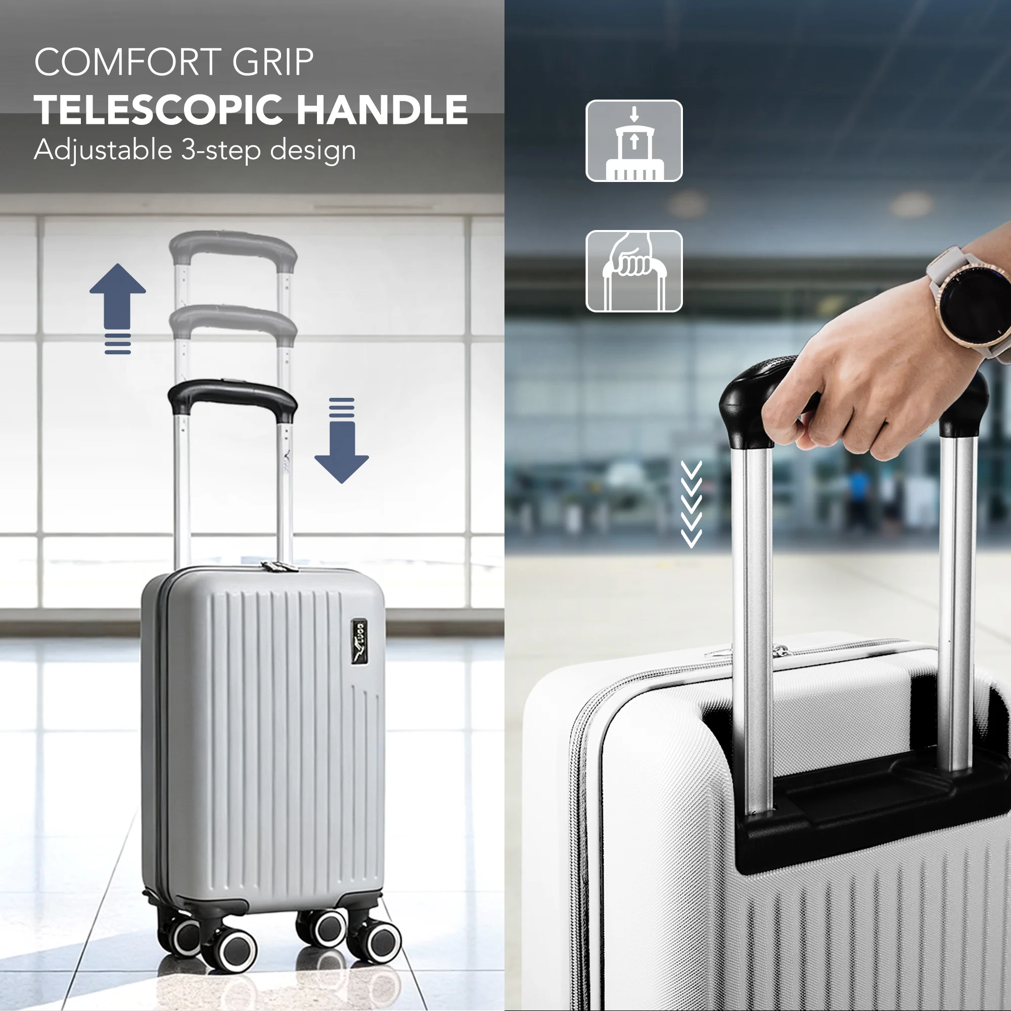 40cm Vacay Underseat Cabin Bag - Pearl - Image 7