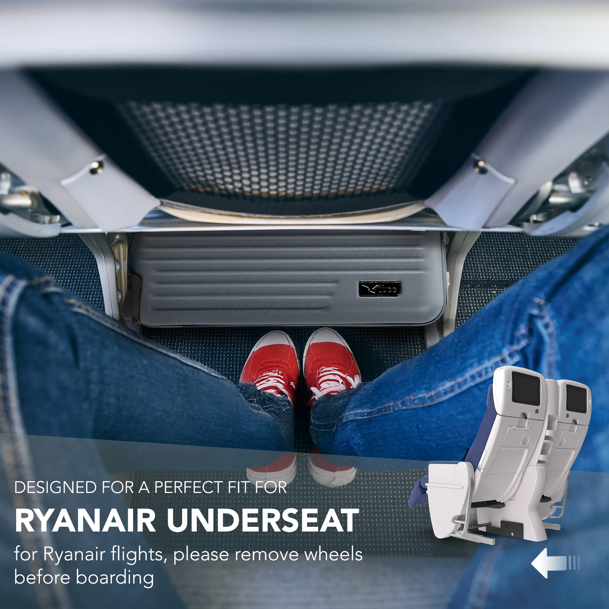 40cm Vacay Underseat Cabin Bag - Raven - Image 9