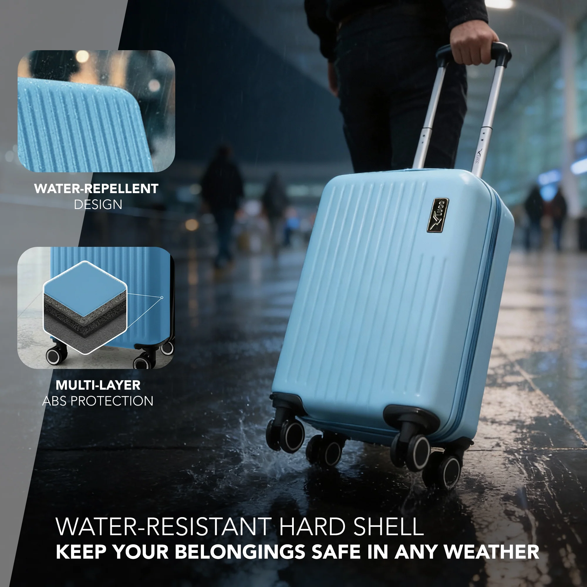 40cm Vacay Underseat Cabin Bag - Sky Blue - Image 4