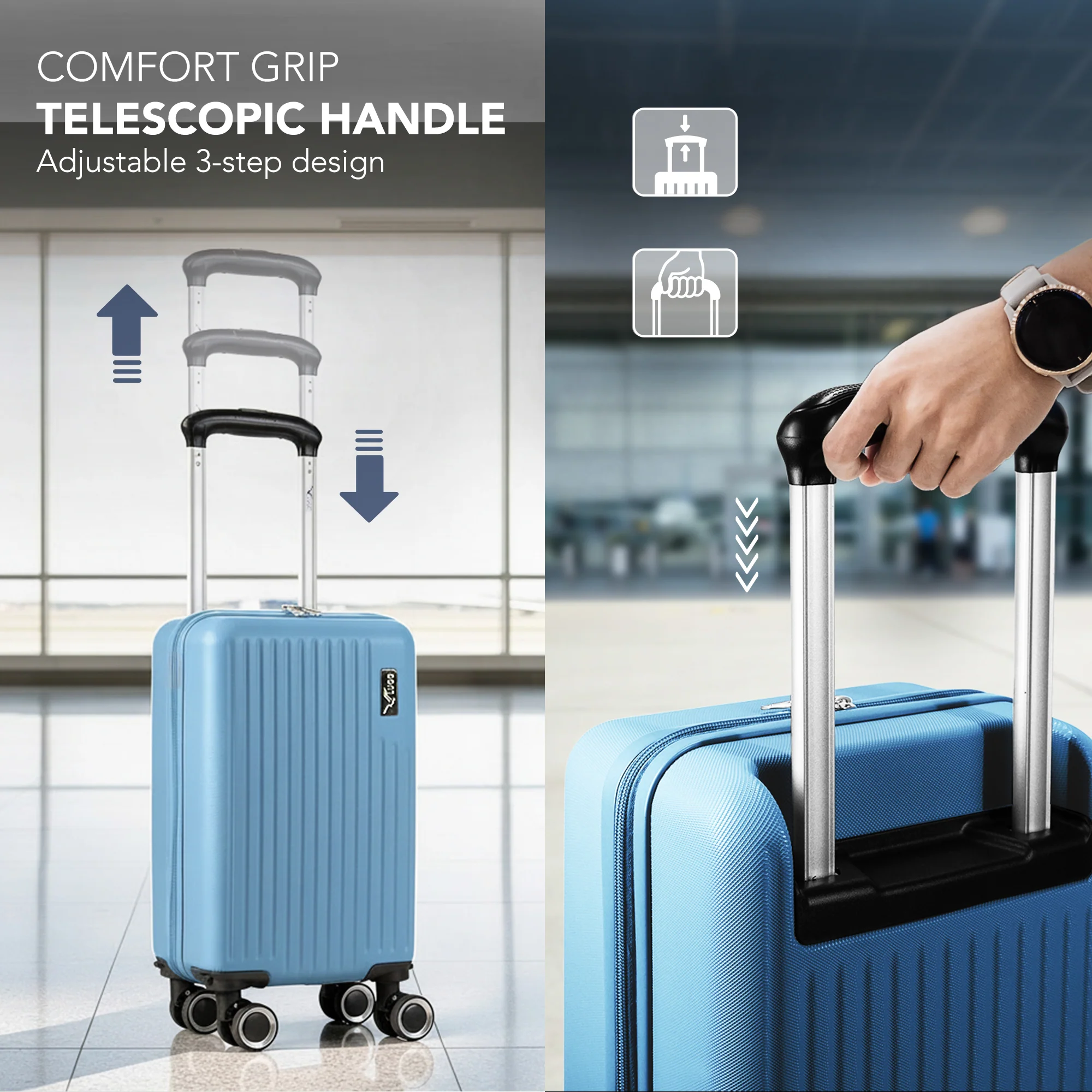 40cm Vacay Underseat Cabin Bag - Sky Blue - Image 7