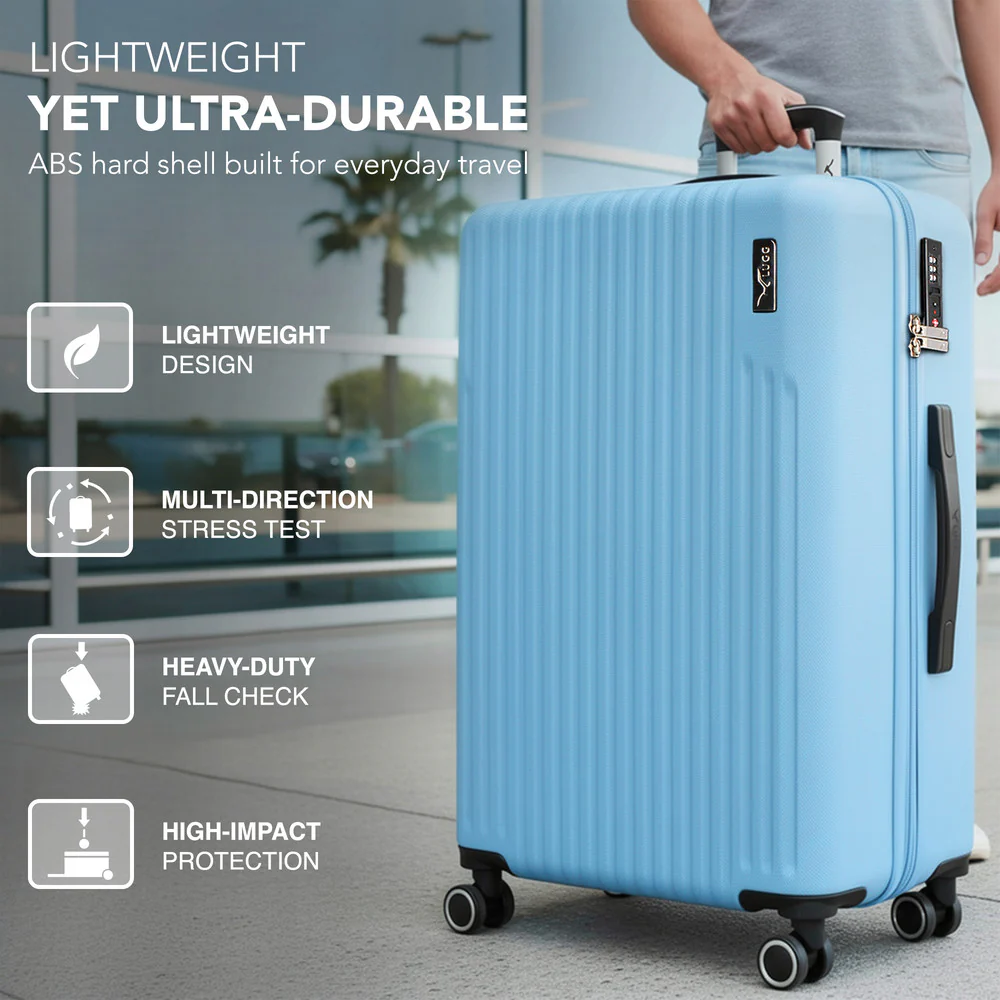 32" Vacay XL Suitcase - Sky Blue - Image 3