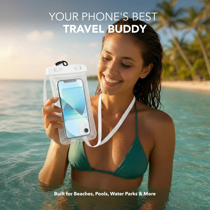 Waterproof Phone Pouch - IPX8 Swim Case & Strap - Image 4